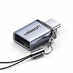 綠聯Type-C轉USB3.0轉接頭 黑色 Aluminum版