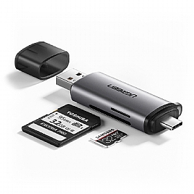 綠聯 SD/TF USB-C/Type-C+USB3.0兩用讀卡機