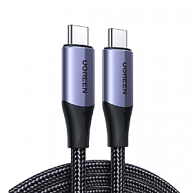 綠聯 USB-C/Type-C 3.1快充100W 高速傳輸10Gbps 4K影音 金屬殼編織 專業版 (1公尺)