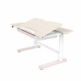 樂歌 人體工學 兒童學習成長桌椅組 電動可傾斜桌版