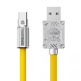 變形金剛  USB-A轉Type-C  鋅合金快速充電線 1.5公尺