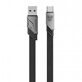 變形金剛 USB-A轉Type-C  編織鋅合金快速充電線1.5公尺