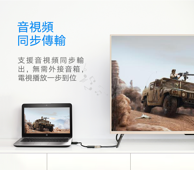綠聯 DP轉HDMI轉換器/DisplayPort to HDMI轉換器 4K旗艦版支援音視訊同步傳輸，無需外接音箱