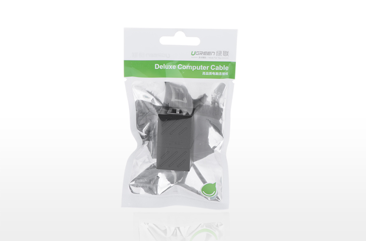 綠聯RJ45網路線延長對接頭產品包裝展示